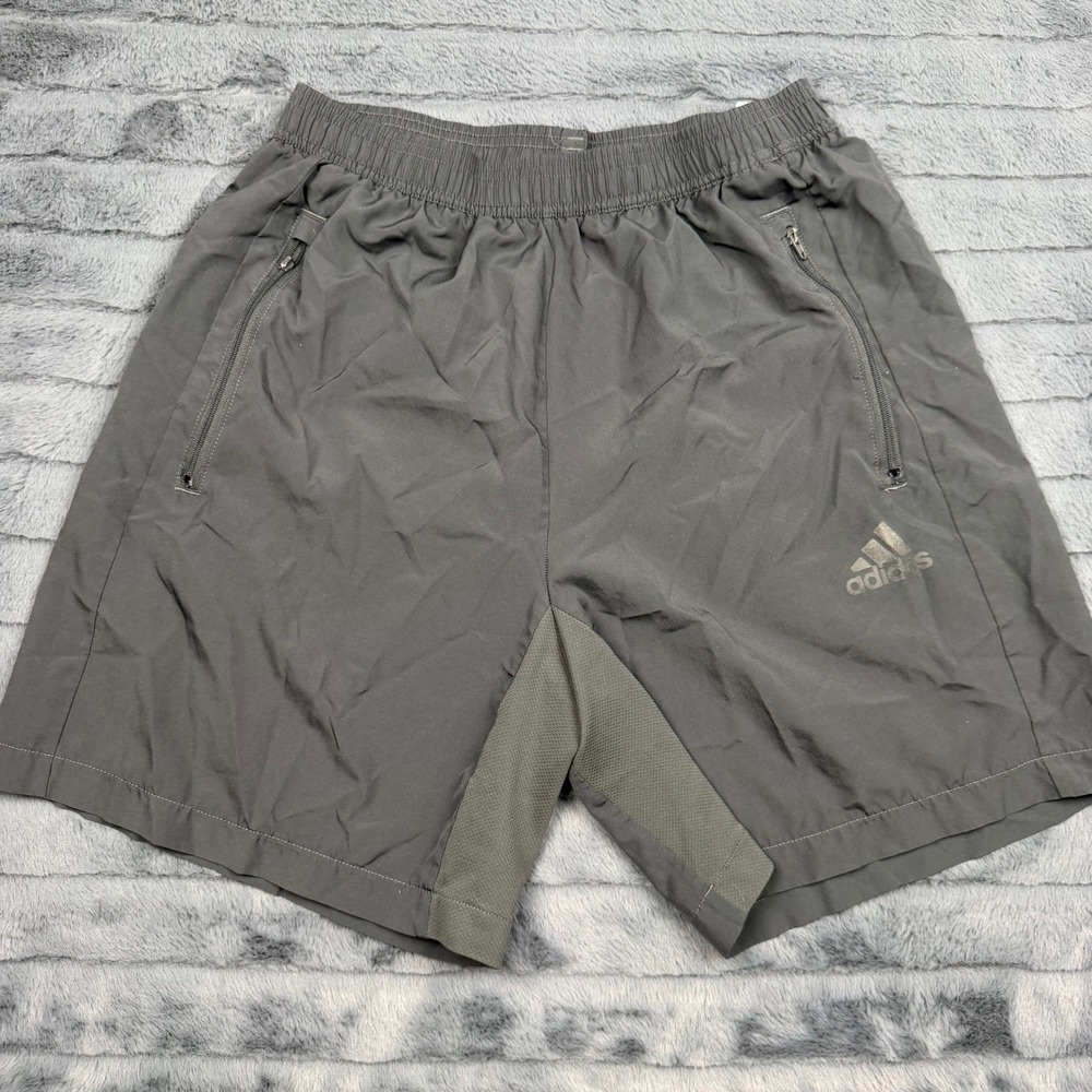 Adidas Aeroready Primegreen Mens Gray Athletic Gym Training Shorts Size M 12108